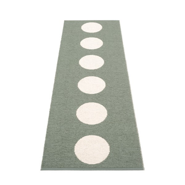Covor tip traversă pentru interior și exterior verde 70x225 cm Vera Army – Pappelina