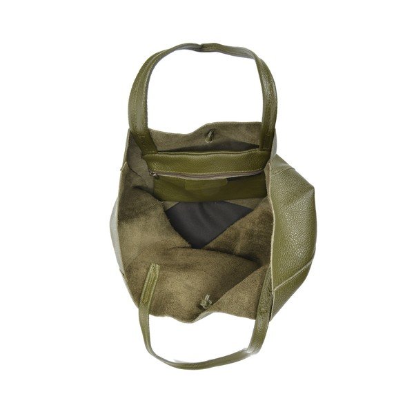 Geantă din piele Sofia Cardoni Easy, verde-image-3