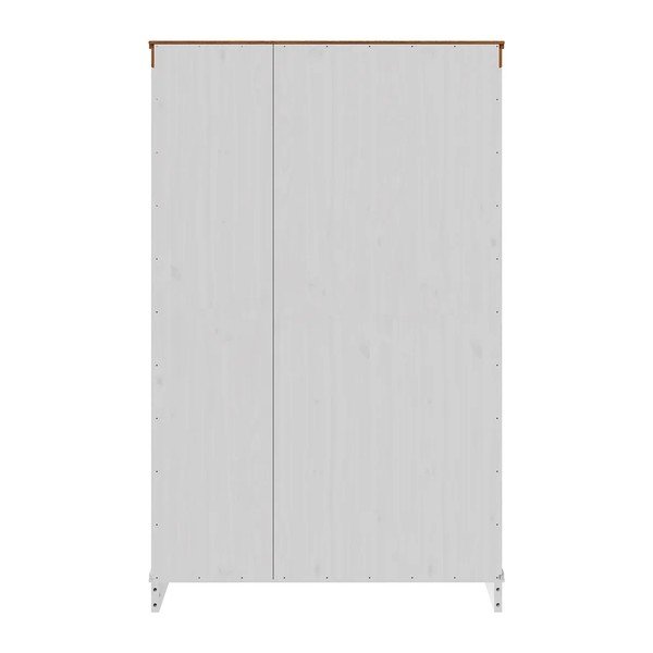 Bibliotecă albă/chihlimbar din lemn de pin 74x118x35 cm Anita – Støraa-image-3