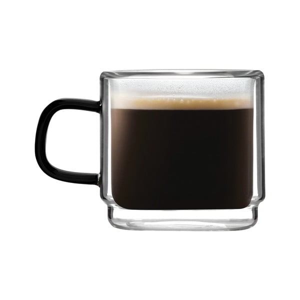 Căni 2 buc. pentru espresso din sticlă 80 ml Carbon – Vialli Design-image-2