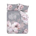 Lenjerie de pat roz-gri pentru pat dublu, extinsă 230x220 cm Dramatic Floral – Catherine Lansfield