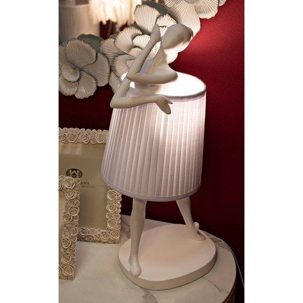 Veioză albă cu abajur textil (înălțime 62,5 cm) Ballet – Mauro Ferretti-image-1