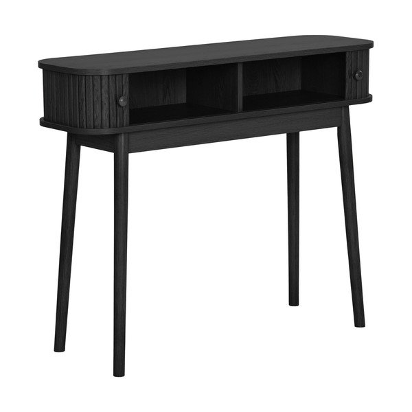 Masă consolă neagră din lemn de pin 30x100 cm Nikoo – House Nordic-image-3