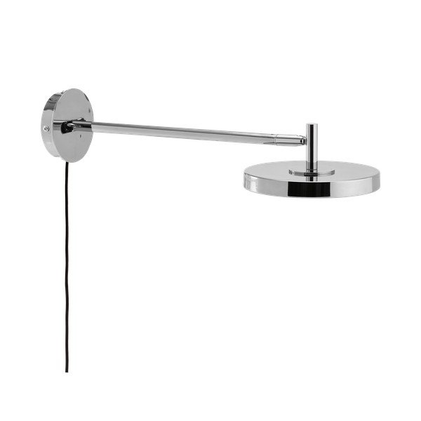 Aplică de perete argintiu-lucios LED cu structură flexibilă/cu intensitate reglabilă cu alimentare la priză ø 15 cm Asteria Wall Long – UMAGE