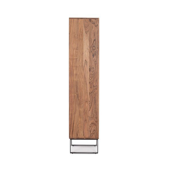 Dulap vinotecă în culoare naturală din lemn de acacia 45x180x40 cm Isar – Bizzotto-image-3