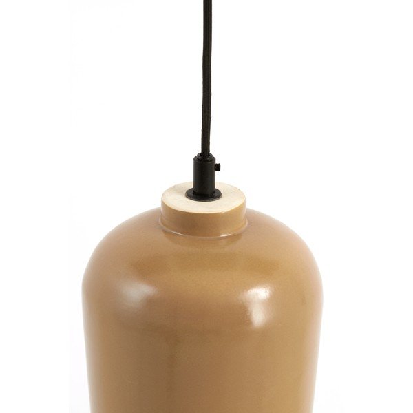 Lustră maro cu abajur din ceramică ø 18 cm Dena – Light & Living-image-2