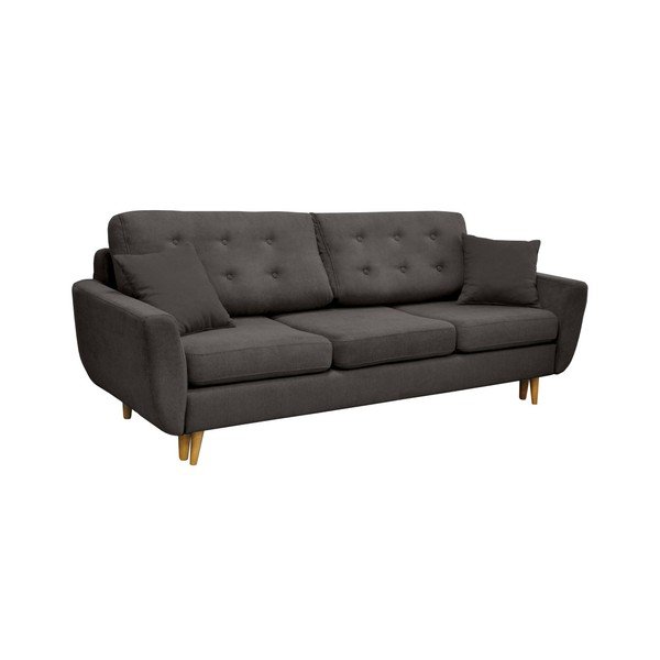 Canapea extensibilă cu 3 locuri Cosmopolitan design Barcelona, gri închis-image-1