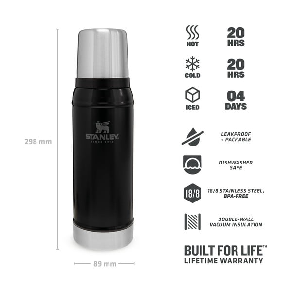 Termos negru din oțel inoxidabil 750 ml Legendary Classic Black – Stanley-image-3