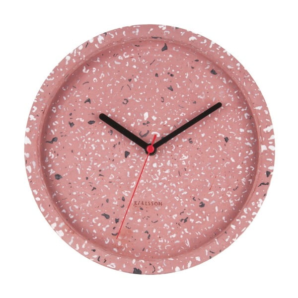 Ceas de perete Karlsson Tom, ⌀ 26 cm, roz