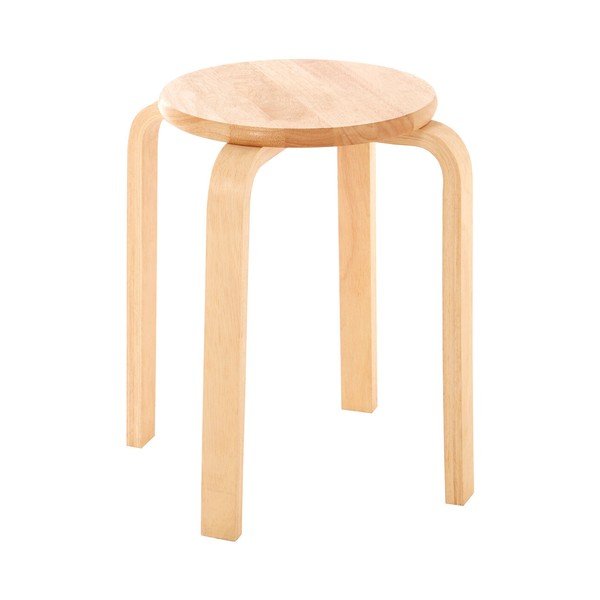 Scaun tip taburet în culoare naturală din lemn de arbore de cauciuc Heva – Premier Housewares