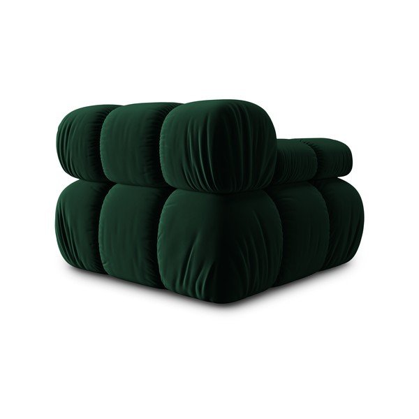 Modul pentru canapea verde cu tapițerie din catifea (colț stânga) Bellis – Micadoni Home-image-4