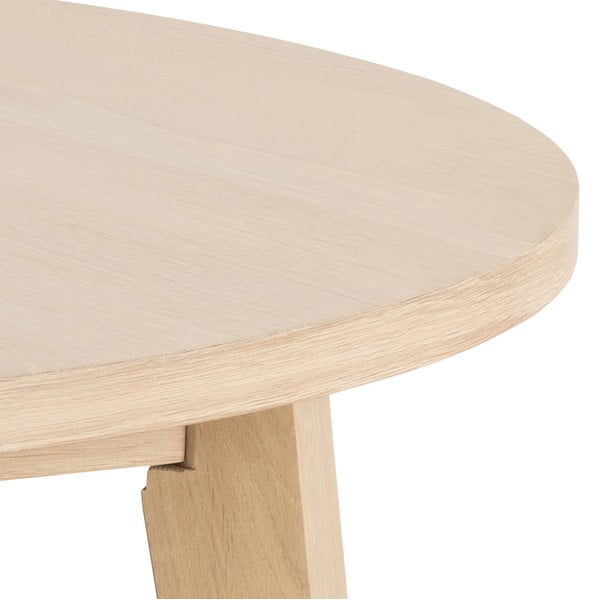 Masă de dining rotundă extensibilă cu blat cu aspect de lemn de stejar ø 120 cm A-Line – Actona-image-3