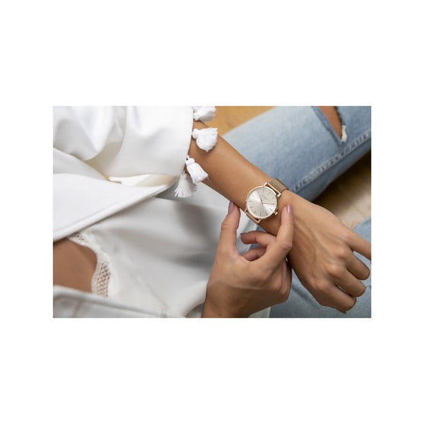 Ceas din oțel inoxidabil Annie Rosewood Elisabeth, roz auriu-image-3