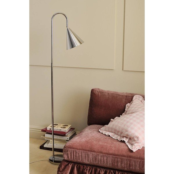 Lampadar argintiu lucios cu structură flexibilă din metal (înălțime 145 cm) Liam – Ellos Home-image-2