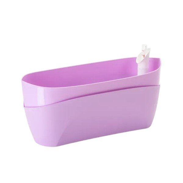 Ghiveci Plastia Doppio, roz pastel
