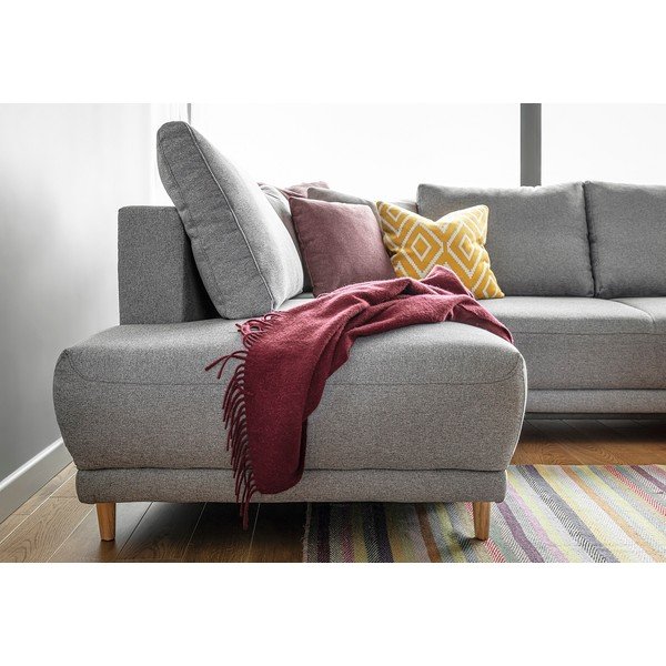 Colțar extensibil cu șezlong pe partea stângă Miuform Lovely Annie, gri deschis-image-4