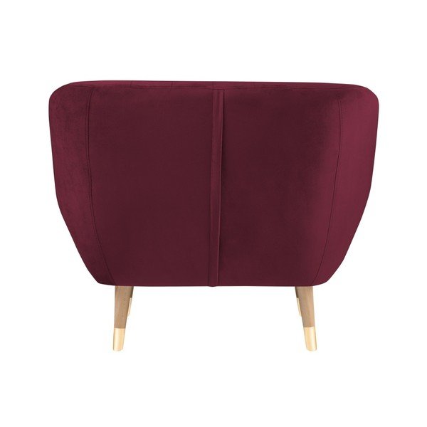 Fotoliu cu tapițerie din catifea Mazzini Sofas Benito, vișiniu-image-4