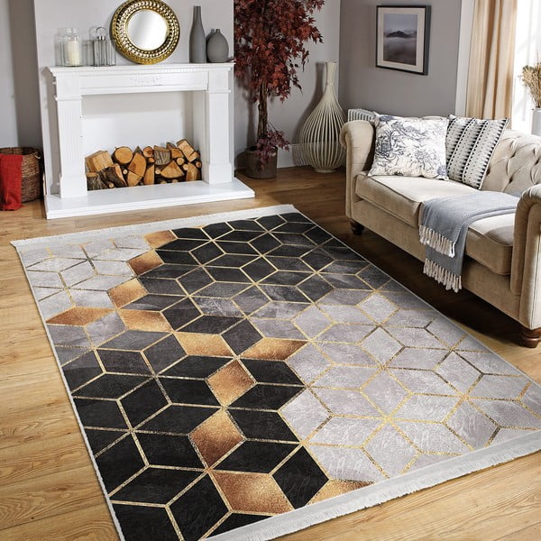 Covor gri-auriu 160x230 cm – Mila Home-image-1