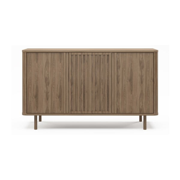 Comodă în culoare naturală cu aspect de lemn de stejar 138x80x40 cm Salma – Marckeric