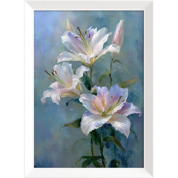 Tablou cu ramă imprimat 56x75 cm Lilies – Styler