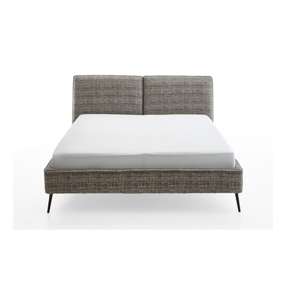 Pat matrimonial verde închis tapițat fără somieră 180x200 cm Infinity – Meise Möbel