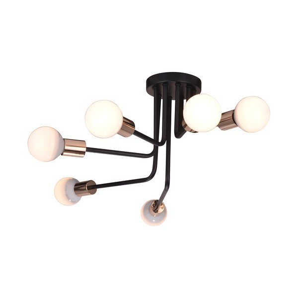 Plafonieră neagră/arămie 27x27 cm Spill – Candellux Lighting