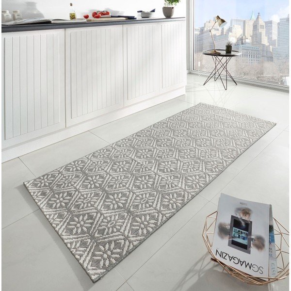 Covor de bucătărie / traversă Zala Living Soho, 80 x 200 cm, gri-alb-image-1