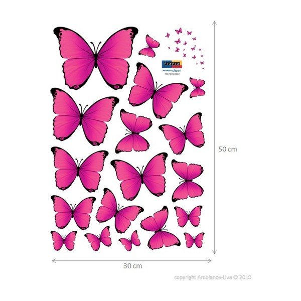 Set 18 autocolante Fanastick Pink Butterflies-image-2
