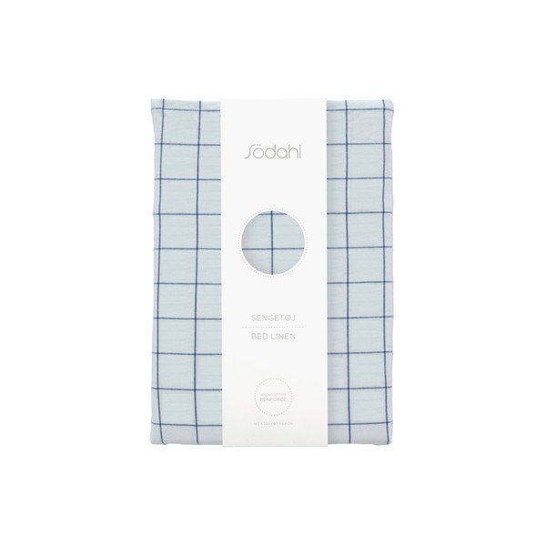 Lenjerie de pat albastru-deschis din bumbac ranforcé pentru pat de o persoană 140x200 cm Vista – Södahl-image-4