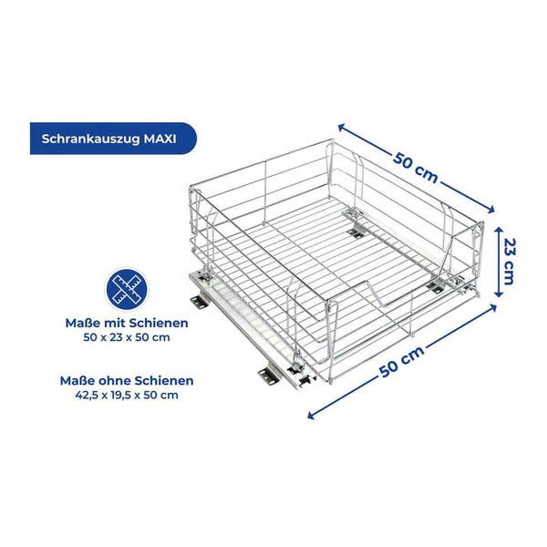 Raft extensibil din oțel inoxidabil Maximex Slide-image-2