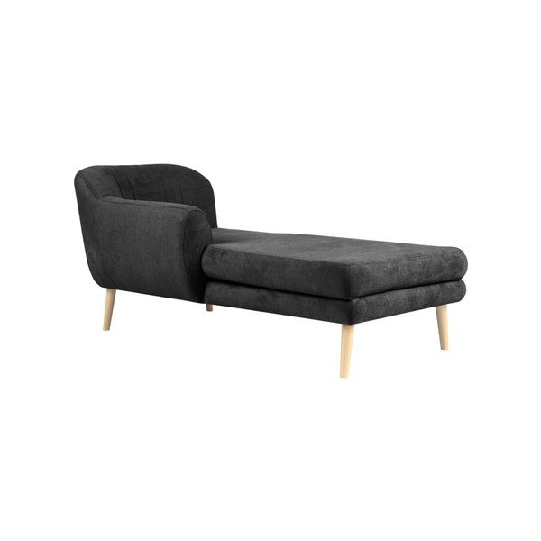  Șezlong Mazzini Sofas Sardaigne, gri închis-image-1