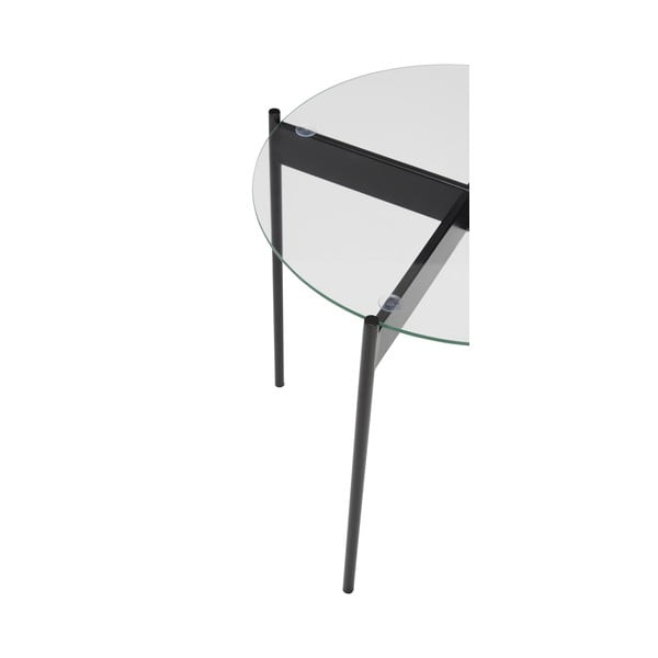 Măsuță auxiliară rotundă cu blat din sticlă ø 45 cm Beam – Hübsch-image-2
