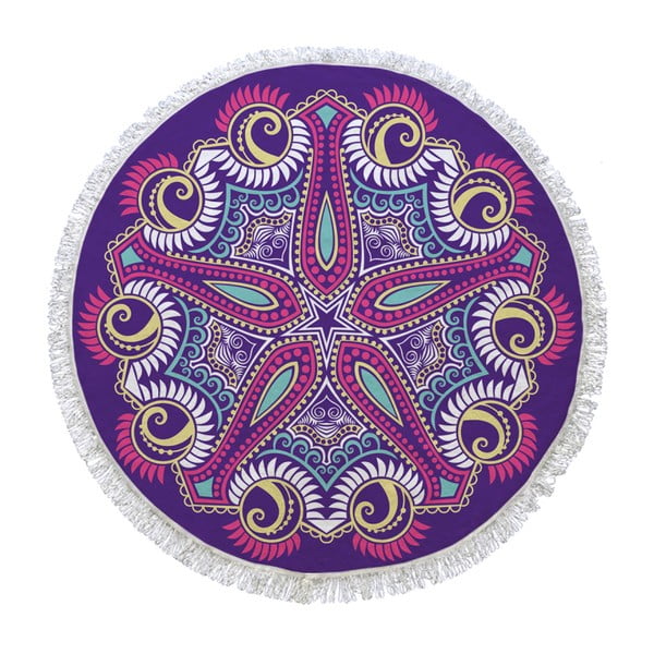 Prosop de baie rotund Purple Universe, ⌀ 150 cm