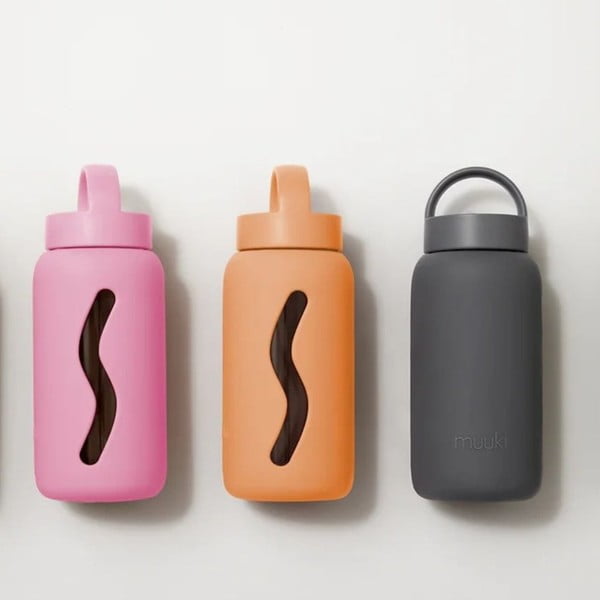 Sticlă portocalie de călătorie 500 ml Tropical Papaya – Muuki-image-1