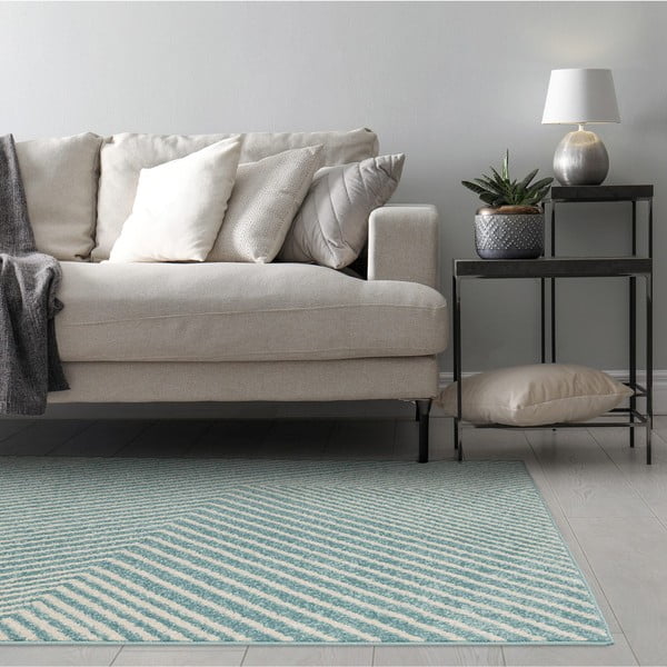 Covor albastru prăfuit 200x290 cm Muse Blue Cross – Asiatic Carpets-image-1
