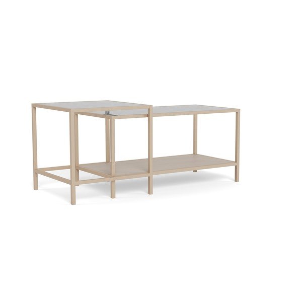 Măsuțe de cafea gri 2 buc. din oțel 50x90 cm Seaford – Actona-image-3