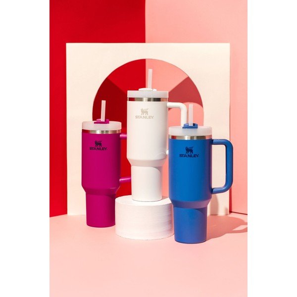 Termos alb cu pai din oțel inoxidabil 1,18 l Quencher H2.0 FlowState Tumbler Frost – Stanley-image-3