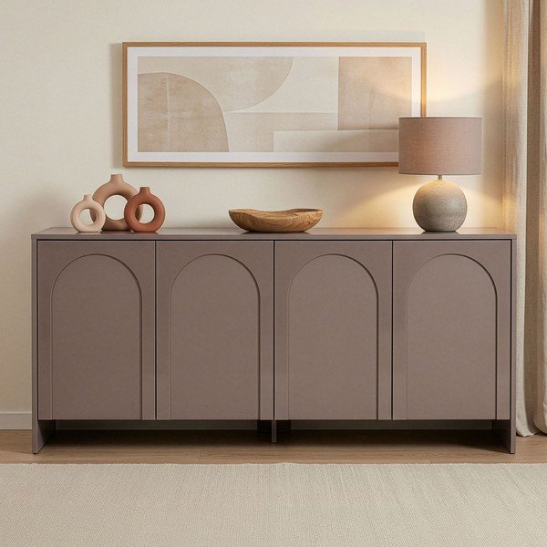 Comodă taupe 180x80x45 cm Arlen  – Kalune Design-image-1