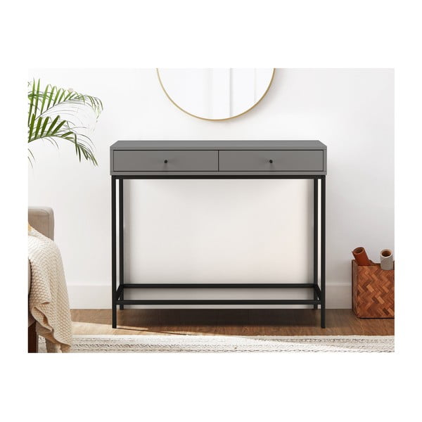 Masă consolă gri 35x90 cm Celine – Støraa-image-4