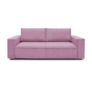 Canapea extensibilă din reiat Bobochic Paris Nihad, 245 cm, roz