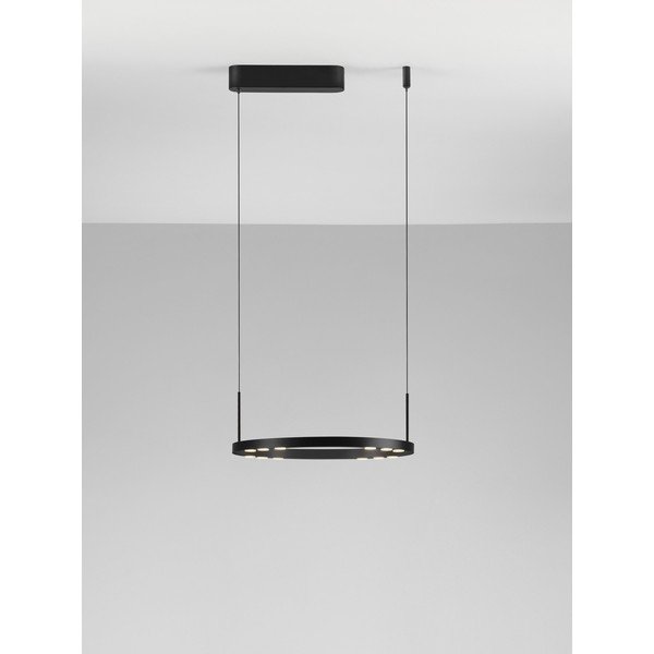 Lustră negru-mat LED cu intensitate reglabilă din aluminiu ø 40 cm Lunette – Nova Luce-image-4