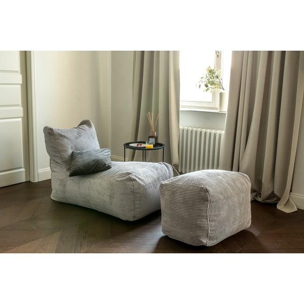 Fotoliu bean bag cărămiziu cu tapițerie din catifea reiată Lounge – SLOWDOWN-image-1