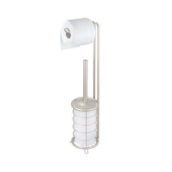 Perie pentru WC cu suport pentru hârtia igienică InterDesign-image-1