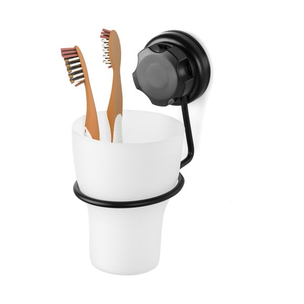 Suport pentru periuța de dinți negru autoadeziv din metal Bestlock Black – Compactor-image-4