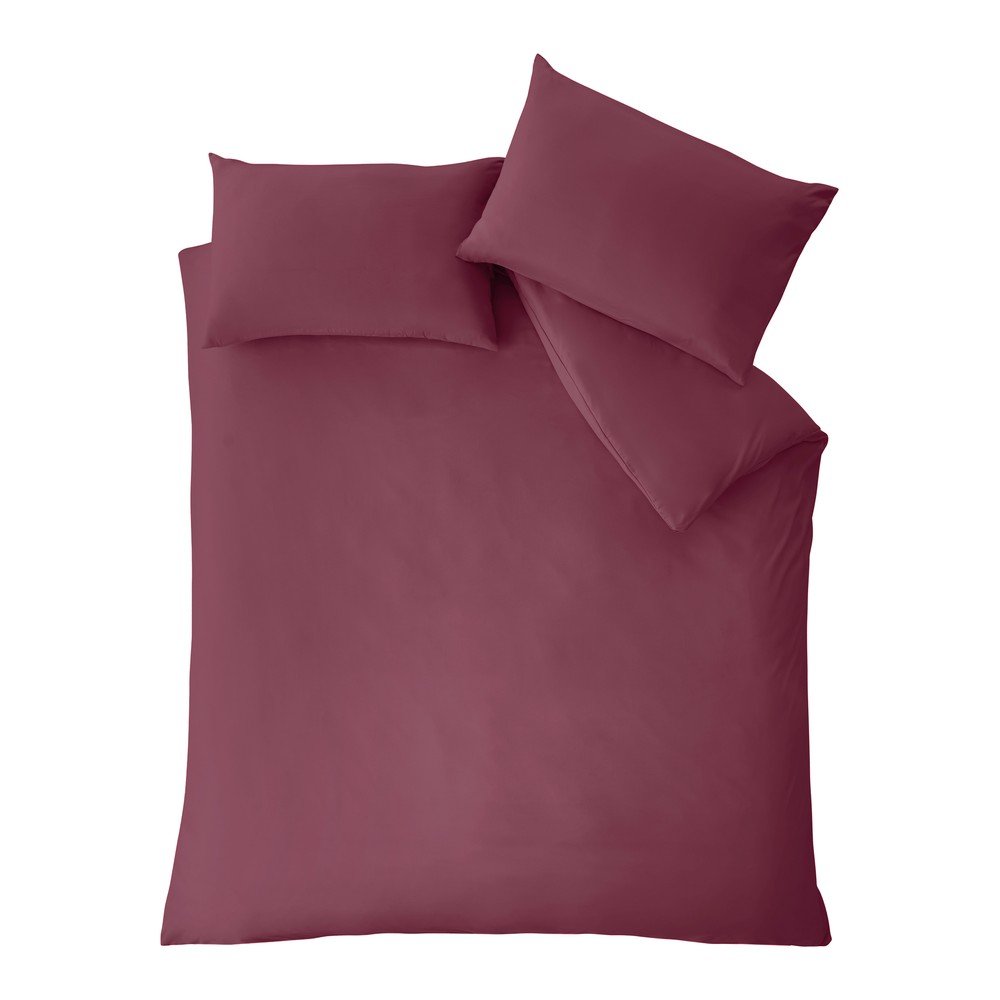 Lenjerie de pat burgundy pentru pat de o persoana 135x200 cm So Soft Non Iron – Catherine Lansfield