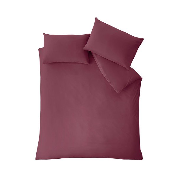 Lenjerie de pat burgundy pentru pat de o persoană 135x200 cm So Soft Non Iron – Catherine Lansfield