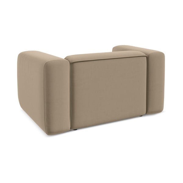 Fotoliu bej cu tapițerie din catifea Ekahi – Makamii-image-4