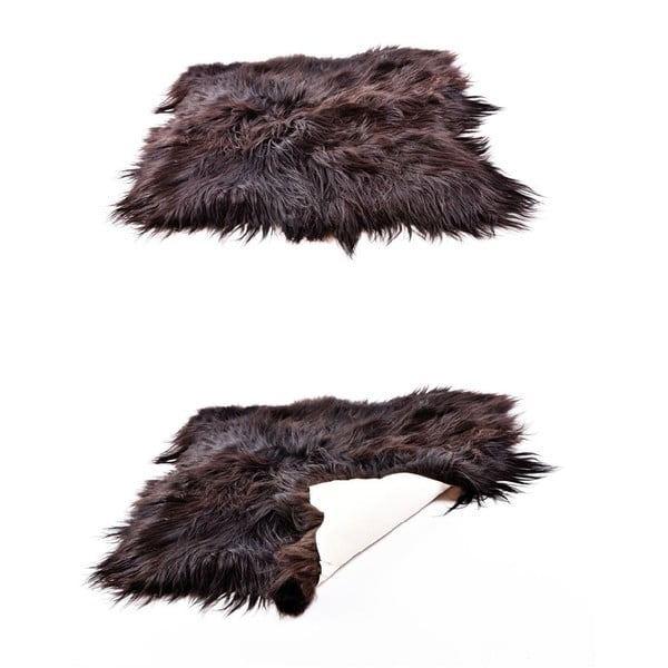 Covor din blană cu fir lung Blacky, 90x80 cm-image-4