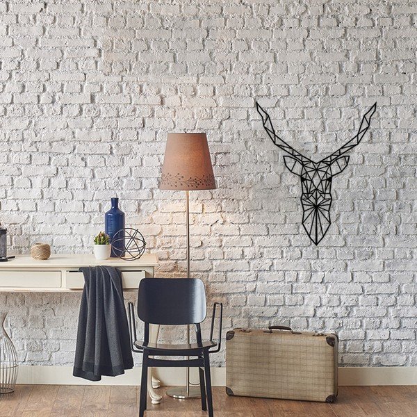 Decorațiune din metal pentru perete Deer, 60 x 50 cm-image-1