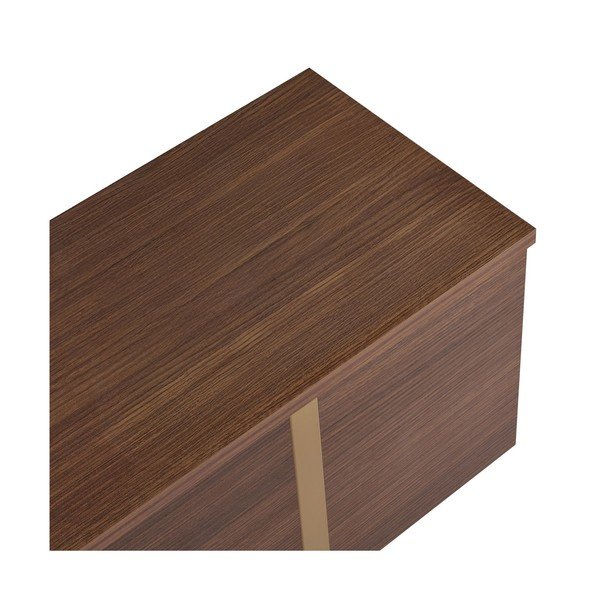 Comodă TV în culoare naturală închisă cu aspect de lemn de nuc 180x50x30 cm Onera – Kalune Design-image-3